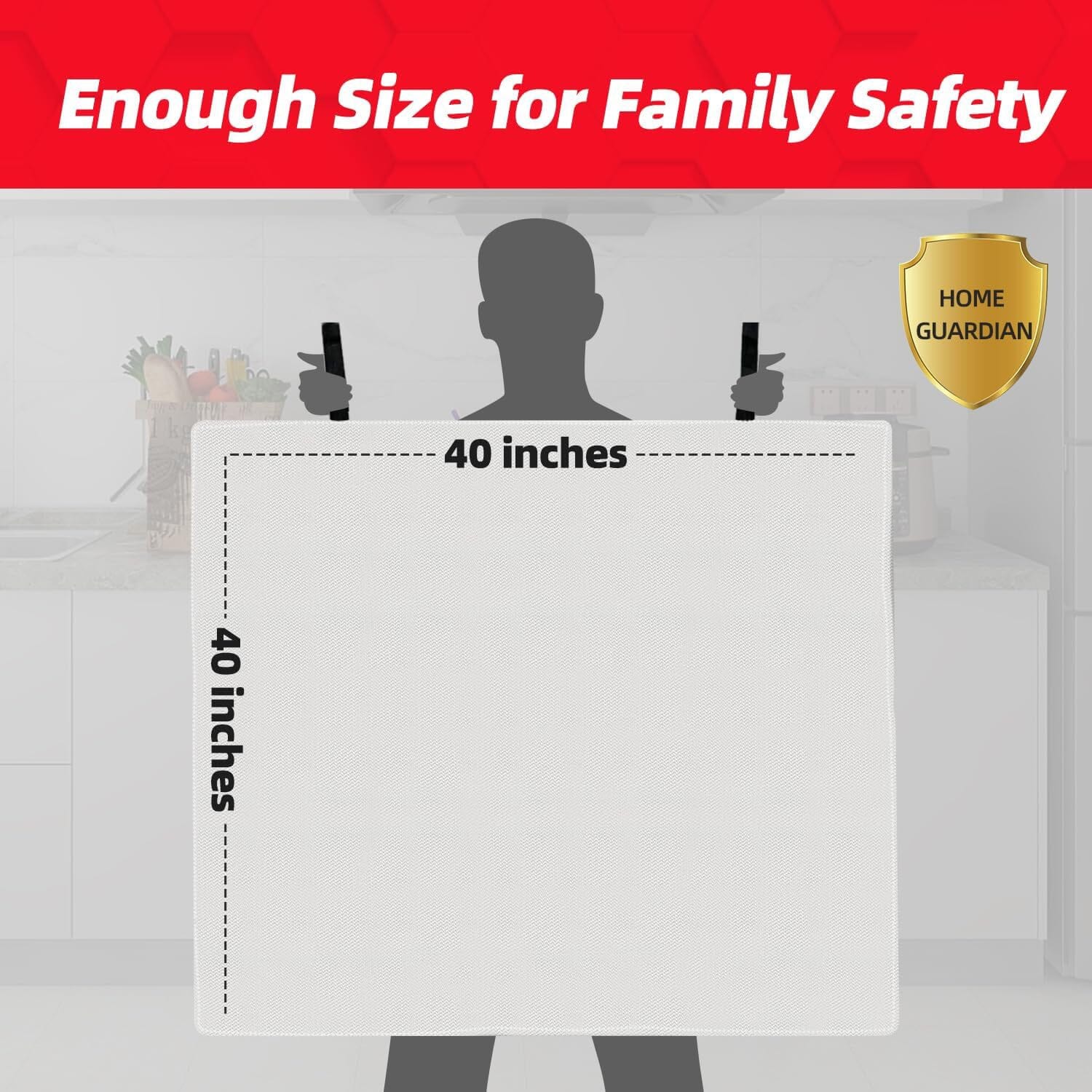 2-Pack Emergency Fiberglass Fire Blankets - Your Quick Fire Safety Solution