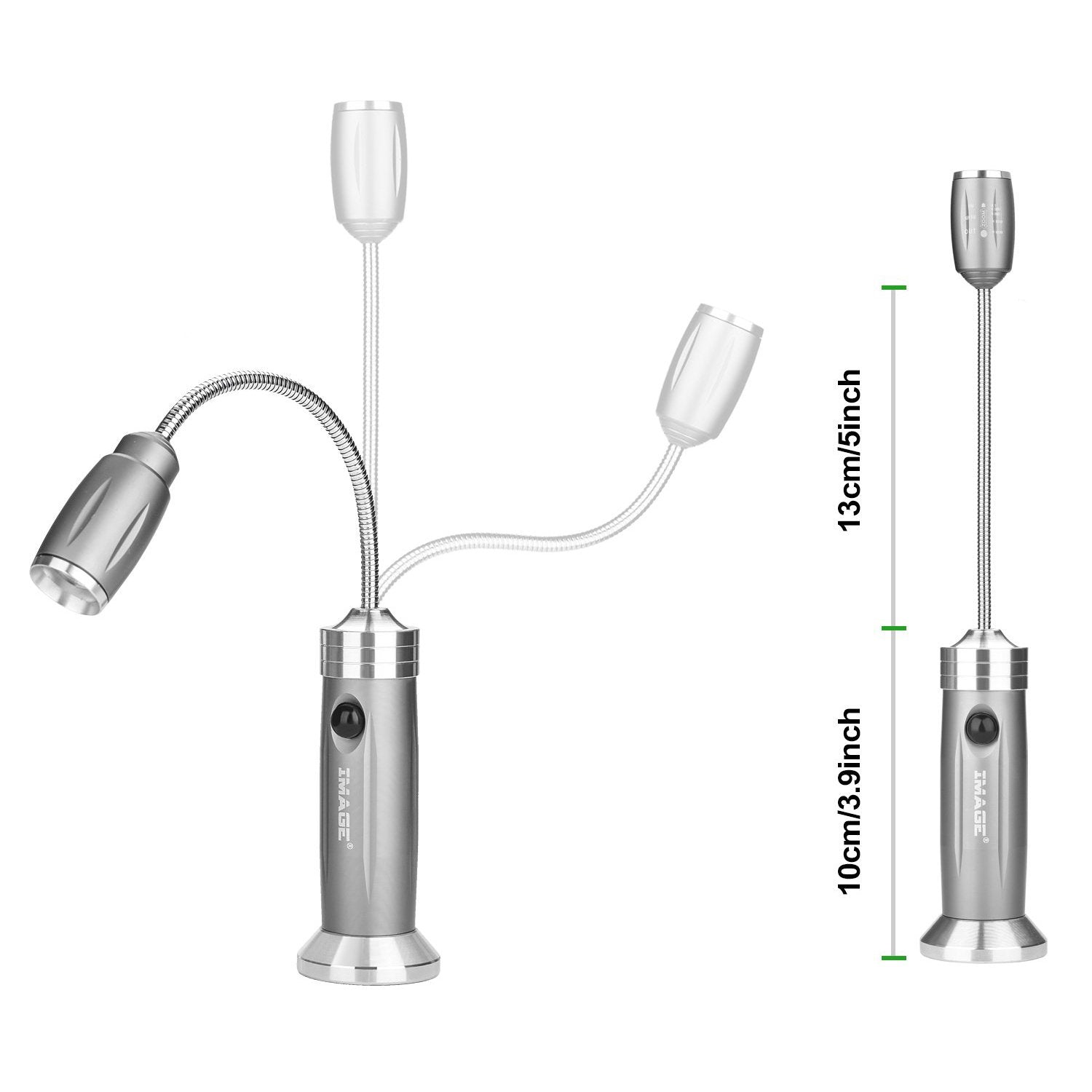 2-Pack: Super-Bright BBQ Grill LED Flashlight with Adjustable Goose Neck for Outdoor Use