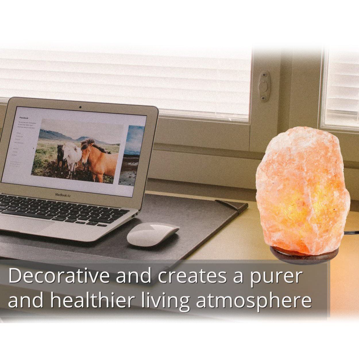 2-Pack: Exquisite Hemingweigh Hand Carved Natural Crystal Himalayan Salt Lamp - Create a Serene Ambiance
