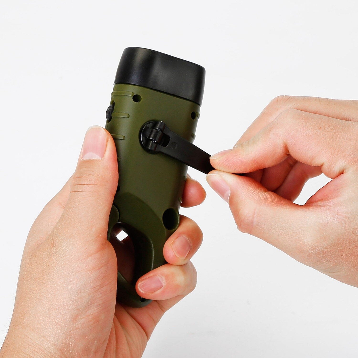 Powerful 2-Pack Hand Crank Solar Flashlights - Never Be in the Dark!