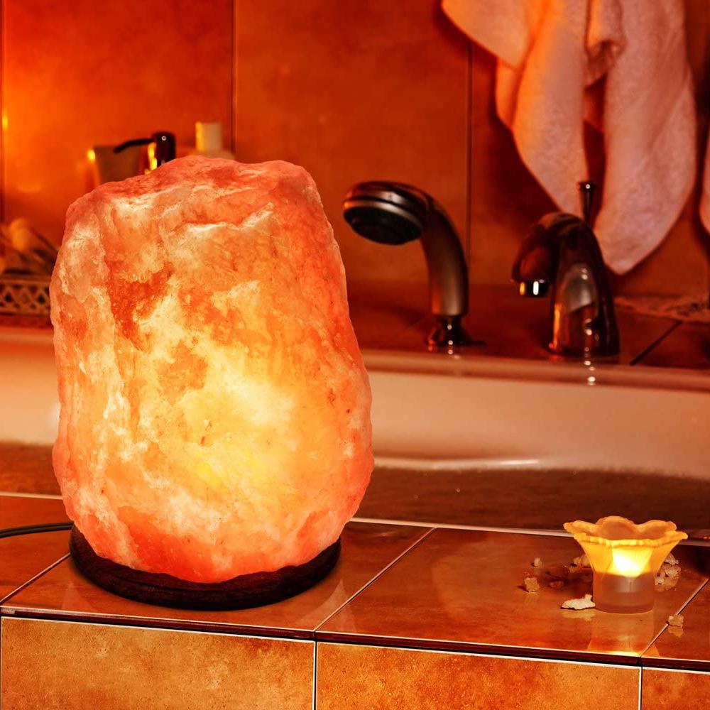 2-Pack: Exquisite Hemingweigh Hand Carved Natural Crystal Himalayan Salt Lamp - Create a Serene Ambiance