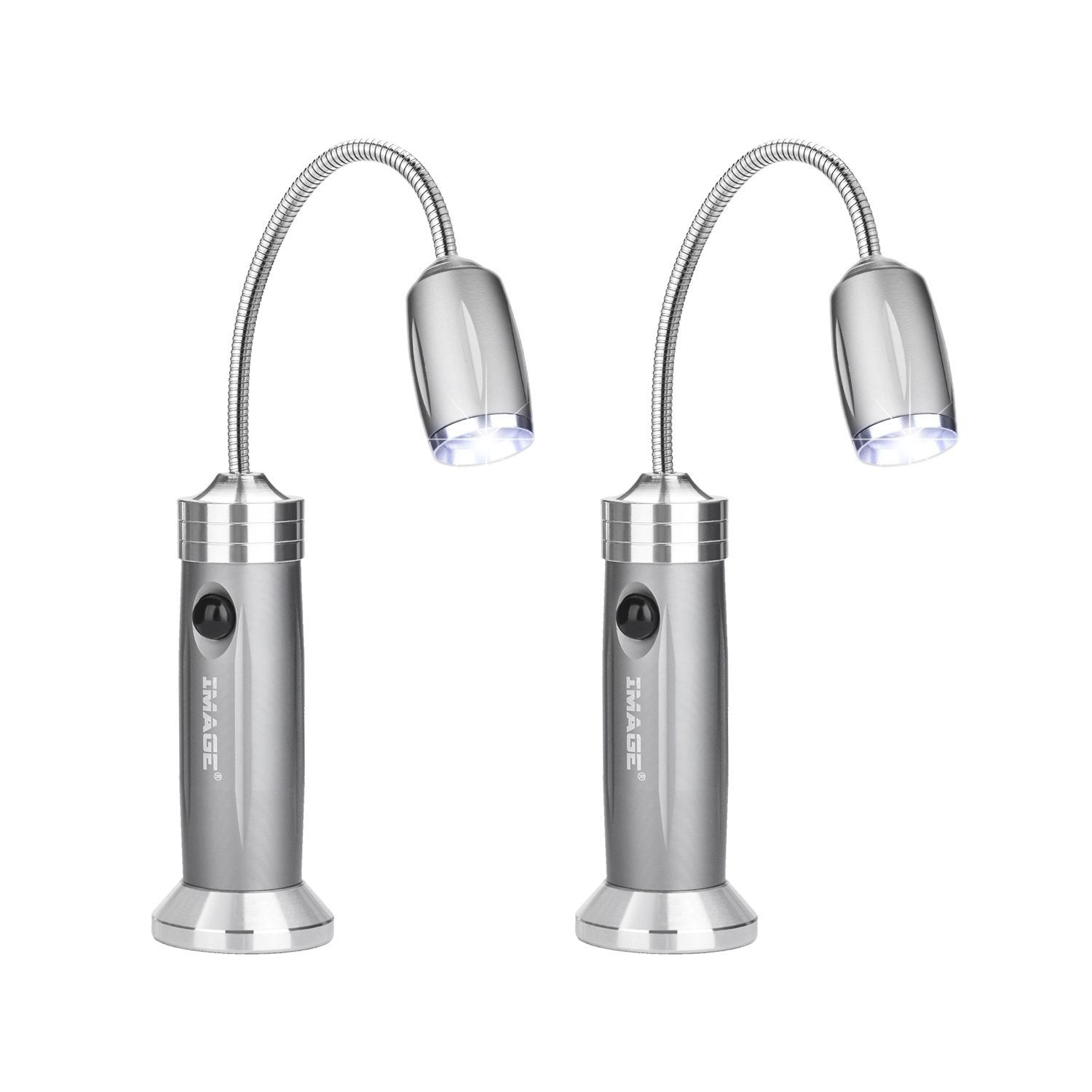 2-Pack: Super-Bright BBQ Grill LED Flashlight with Adjustable Goose Neck for Outdoor Use