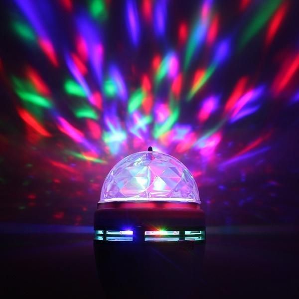 2-Pack: E27 3W Auto-Rotating RGB LED Party Starter Stage Lights