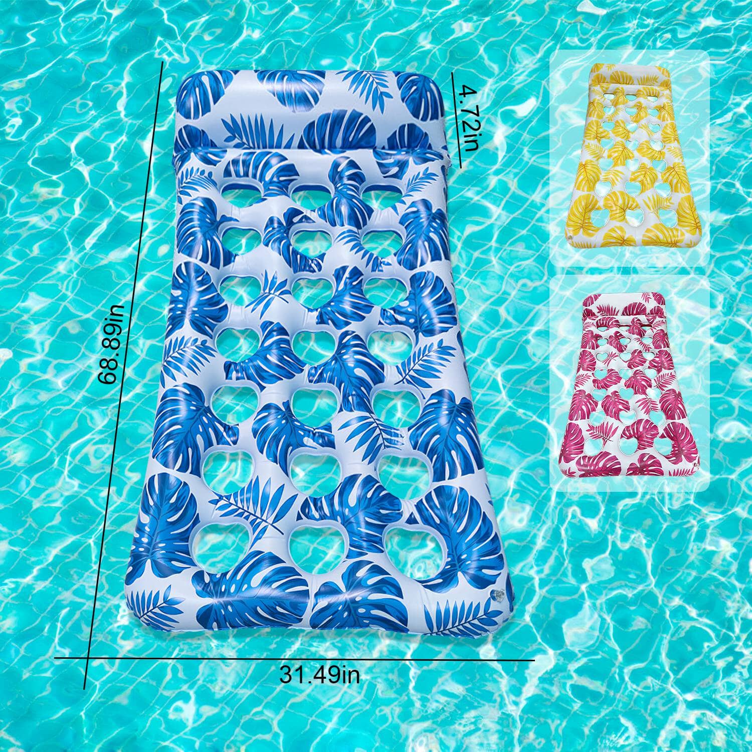 3-Pack Colorful Inflatable Pool Float Rafts - Your Ultimate Summer Water Lounge