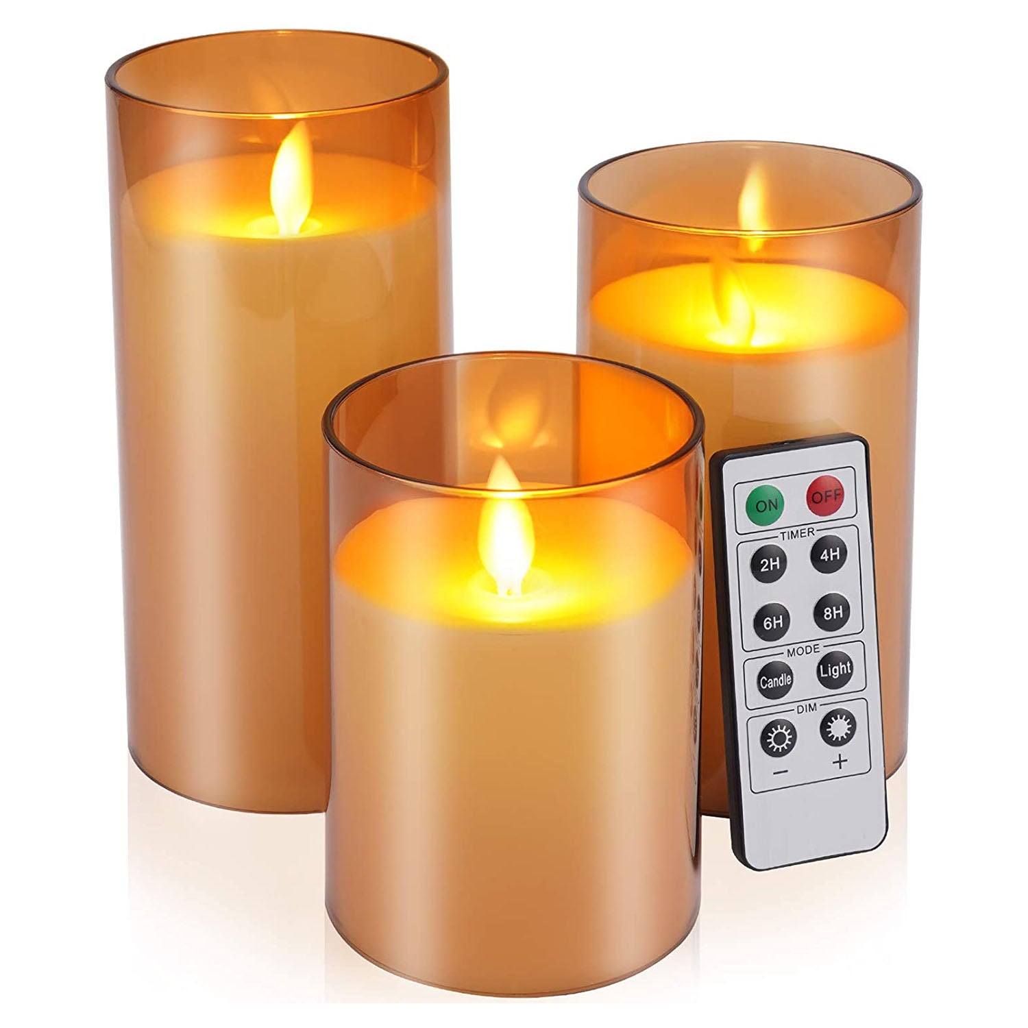 3-Pack: Enchanting Flameless Battery-Operated Candles
