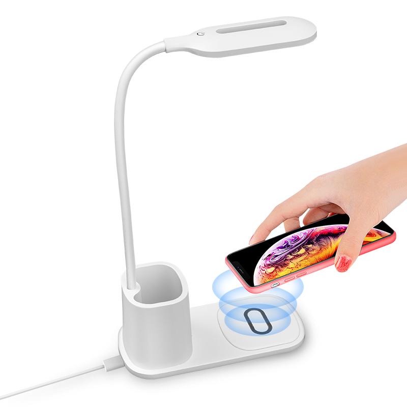 3-in-1 10W Qi Fast Wireless Charging Stand with Desk Lamp - Your Ultimate Charging Companion