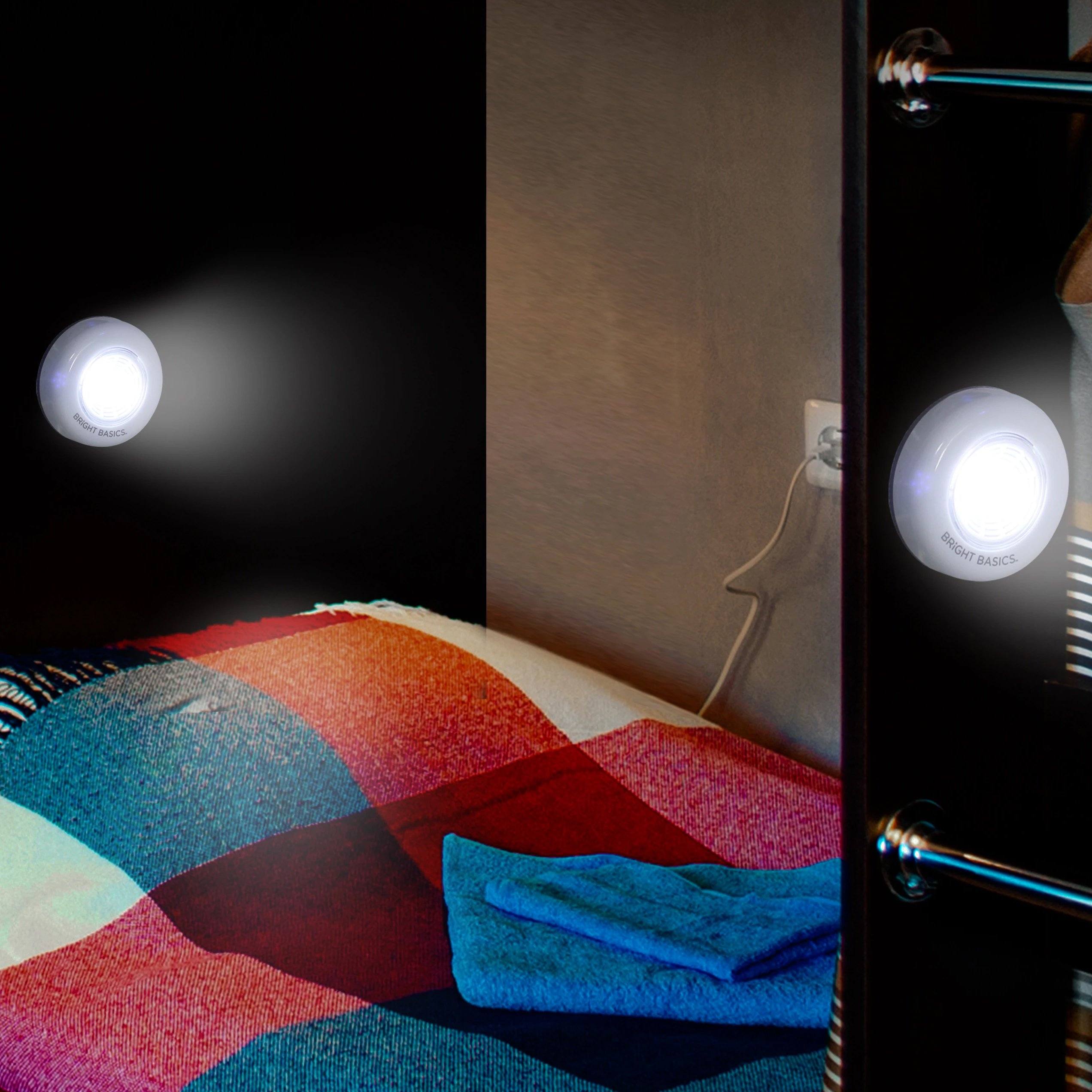 2-Pack: Ultra-Bright & Ultra-Thin Wireless LED Puck Lights - Illuminate Every Corner!