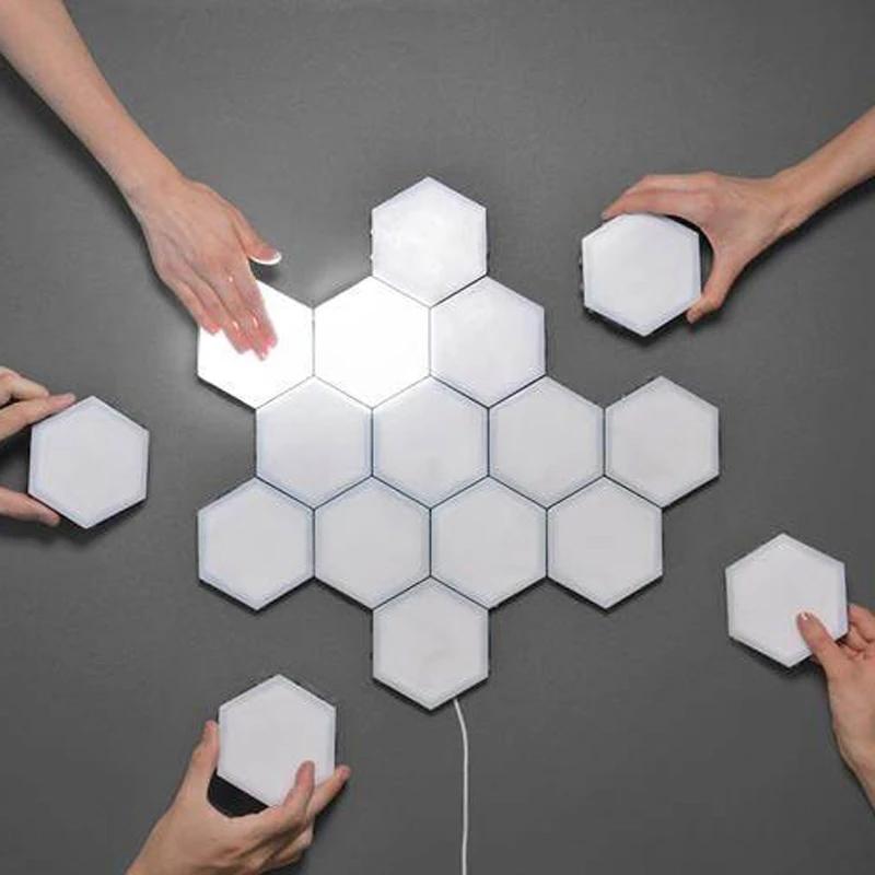 3-Pack: Smart Modular Hexagonal Touch LED Lamp - Illuminate Your Space with Style