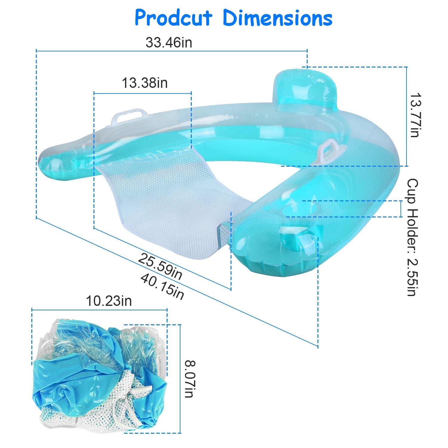 Double Delight: Inflatable Pool Float Chairs with Cup Holders and Armrests