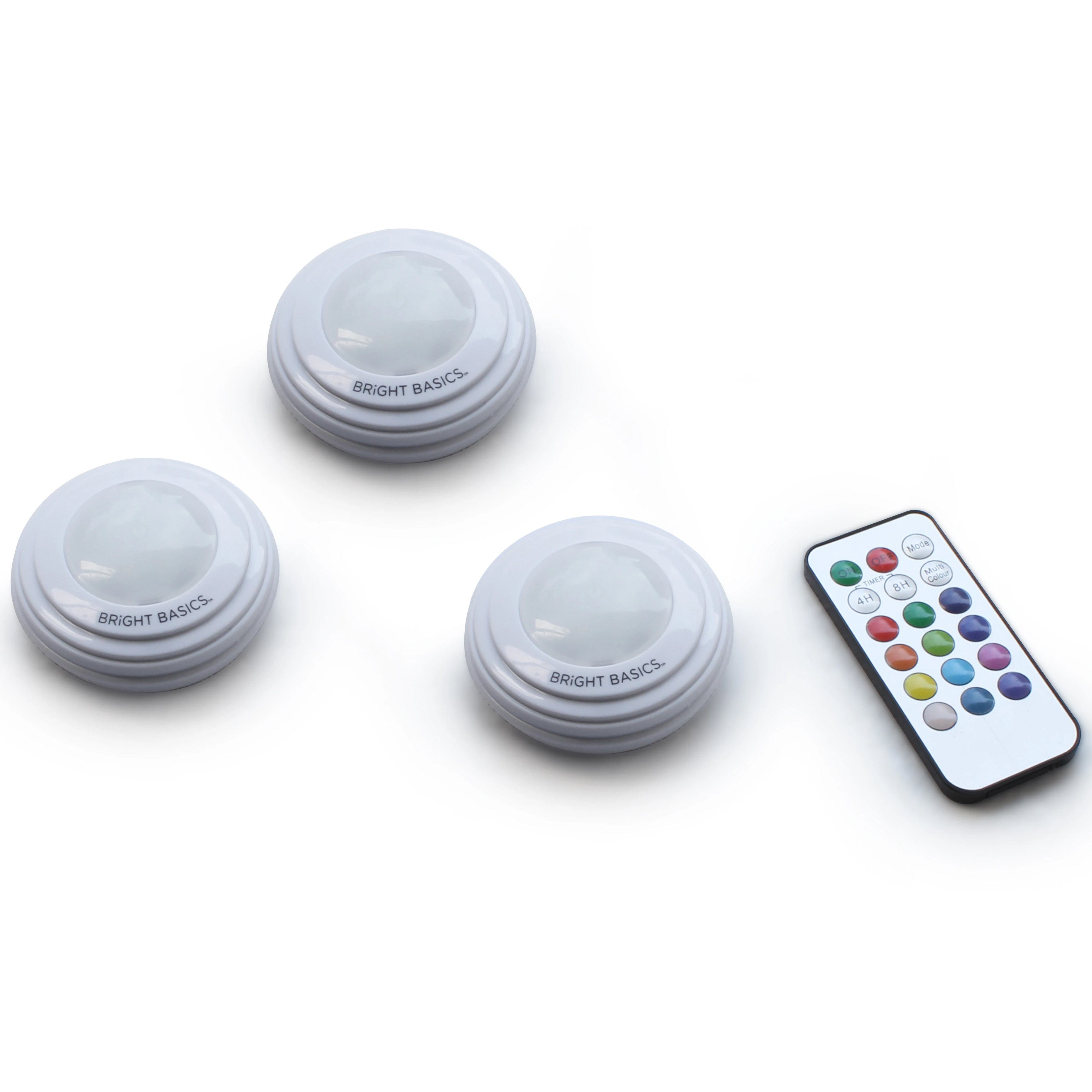 3-Pack: Transform Your Spaces with Color Changing Wireless LED Puck Lights and Remote