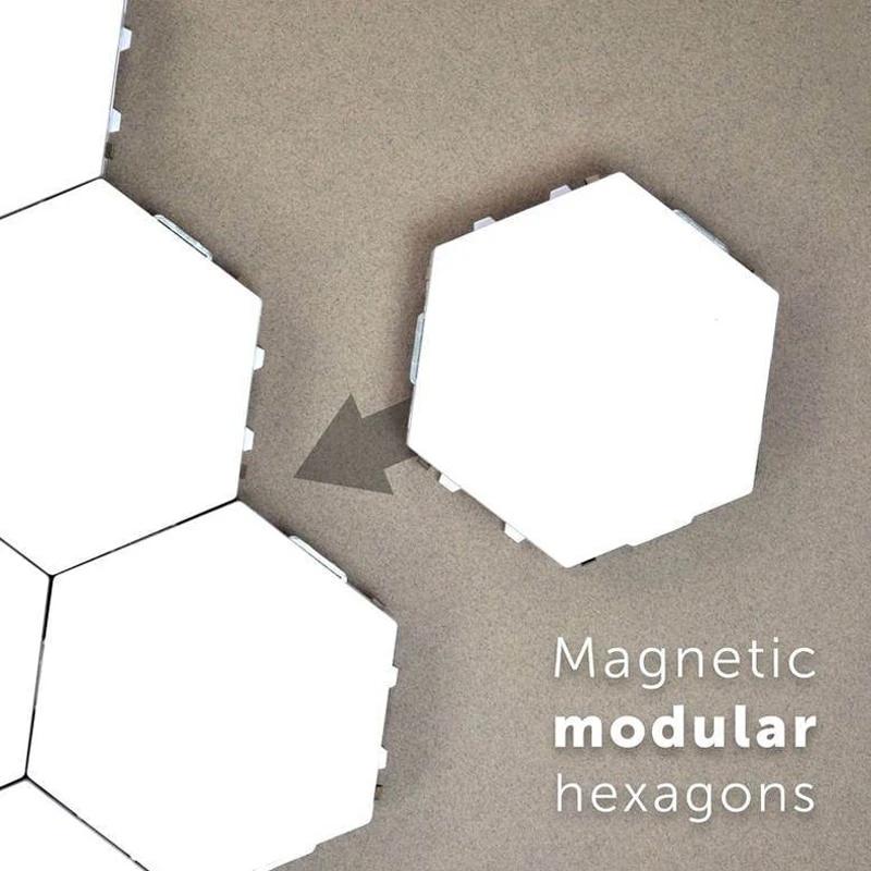 3-Pack: Smart Modular Hexagonal Touch LED Lamp - Illuminate Your Space with Style