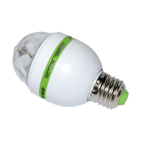 2-Pack: E27 3W Auto-Rotating RGB LED Party Starter Stage Lights