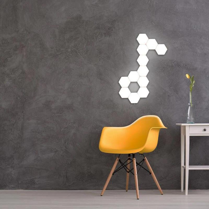 3-Pack: Smart Modular Hexagonal Touch LED Lamp - Illuminate Your Space with Style