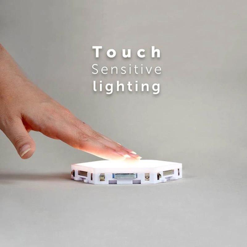 3-Pack: Smart Modular Hexagonal Touch LED Lamp - Illuminate Your Space with Style