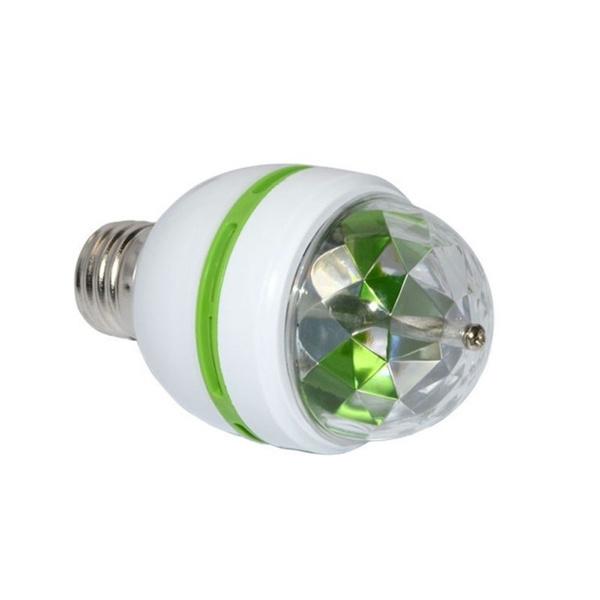 2-Pack: E27 3W Auto-Rotating RGB LED Party Starter Stage Lights