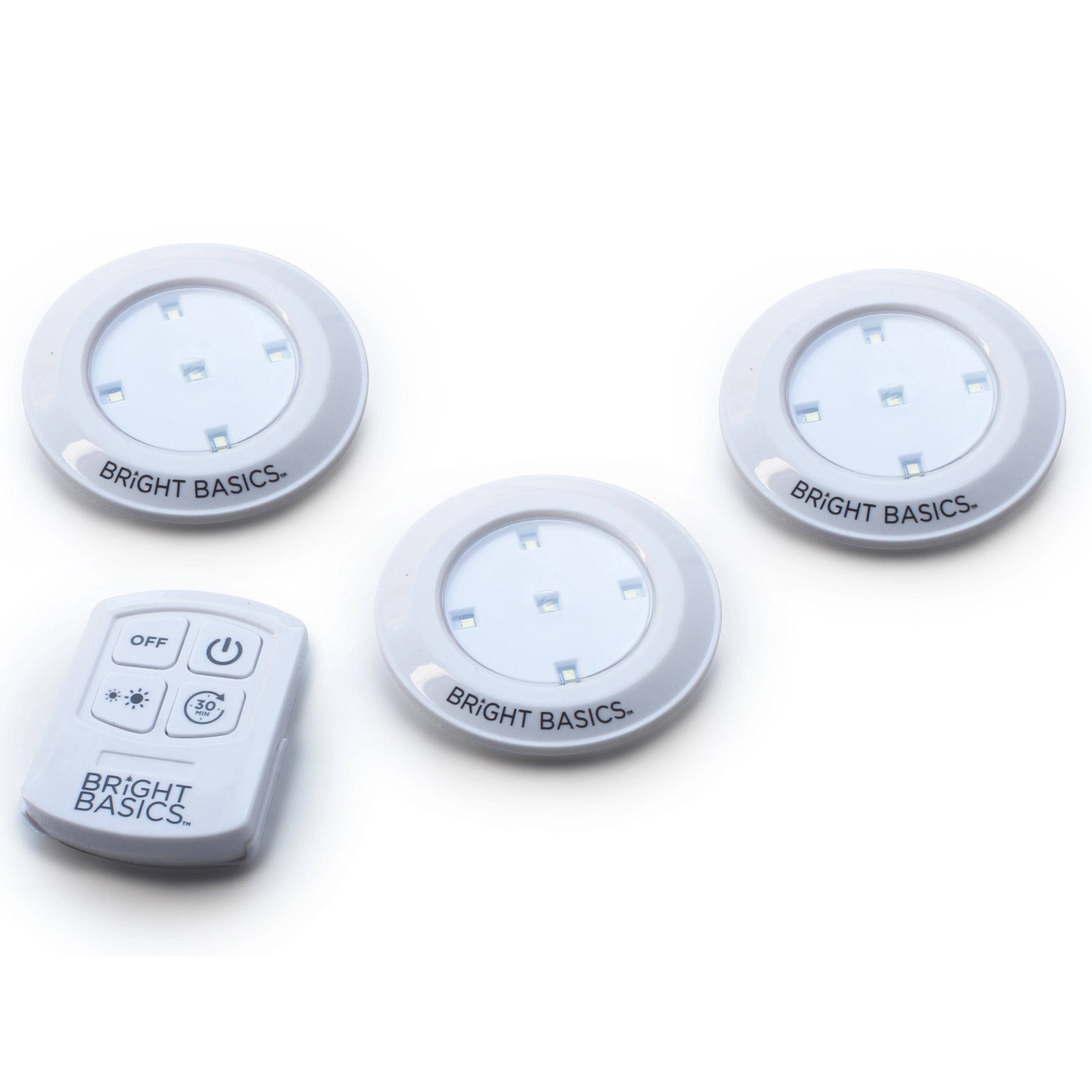 3-Pack: Super Bright, Ultra-Thin Wireless LED Puck Lights with Remote - Illuminate Your Space Effortlessly