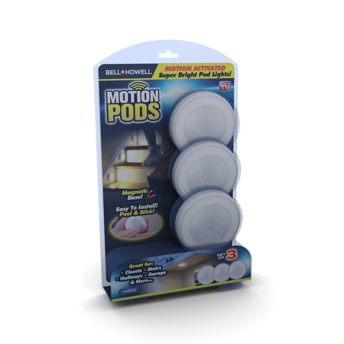 Bell + Howell 3-Pack Motion-Activated LED Pods: Your Ultimate Lighting Solution