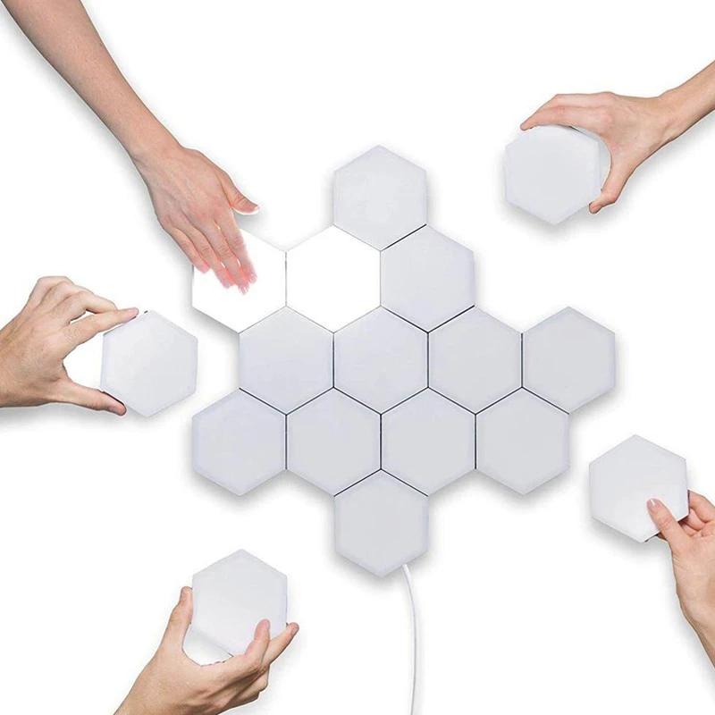 3-Pack: Smart Modular Hexagonal Touch LED Lamp - Illuminate Your Space with Style