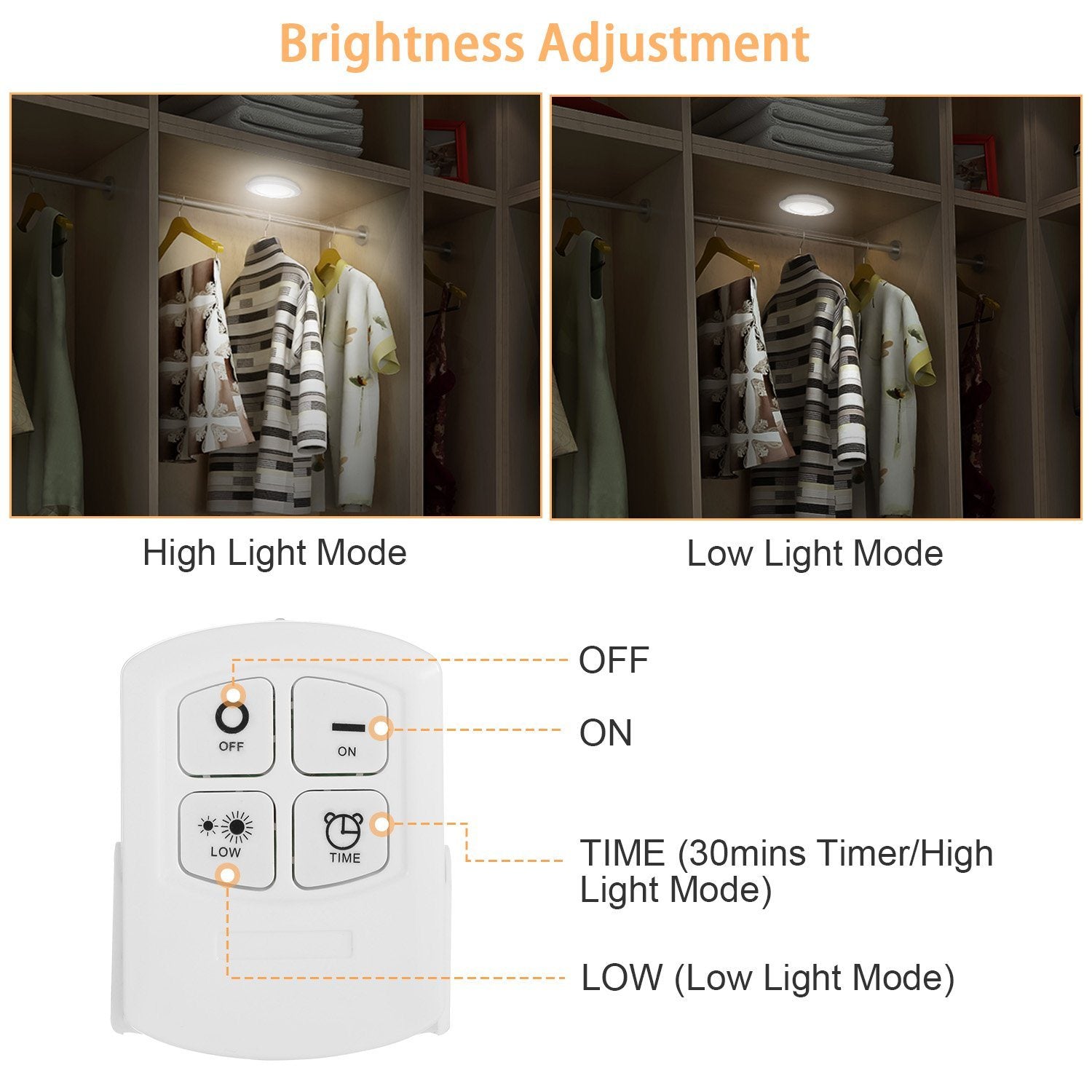Illuminate Your Space with 3-Pack LED Wireless Puck Closet Lights