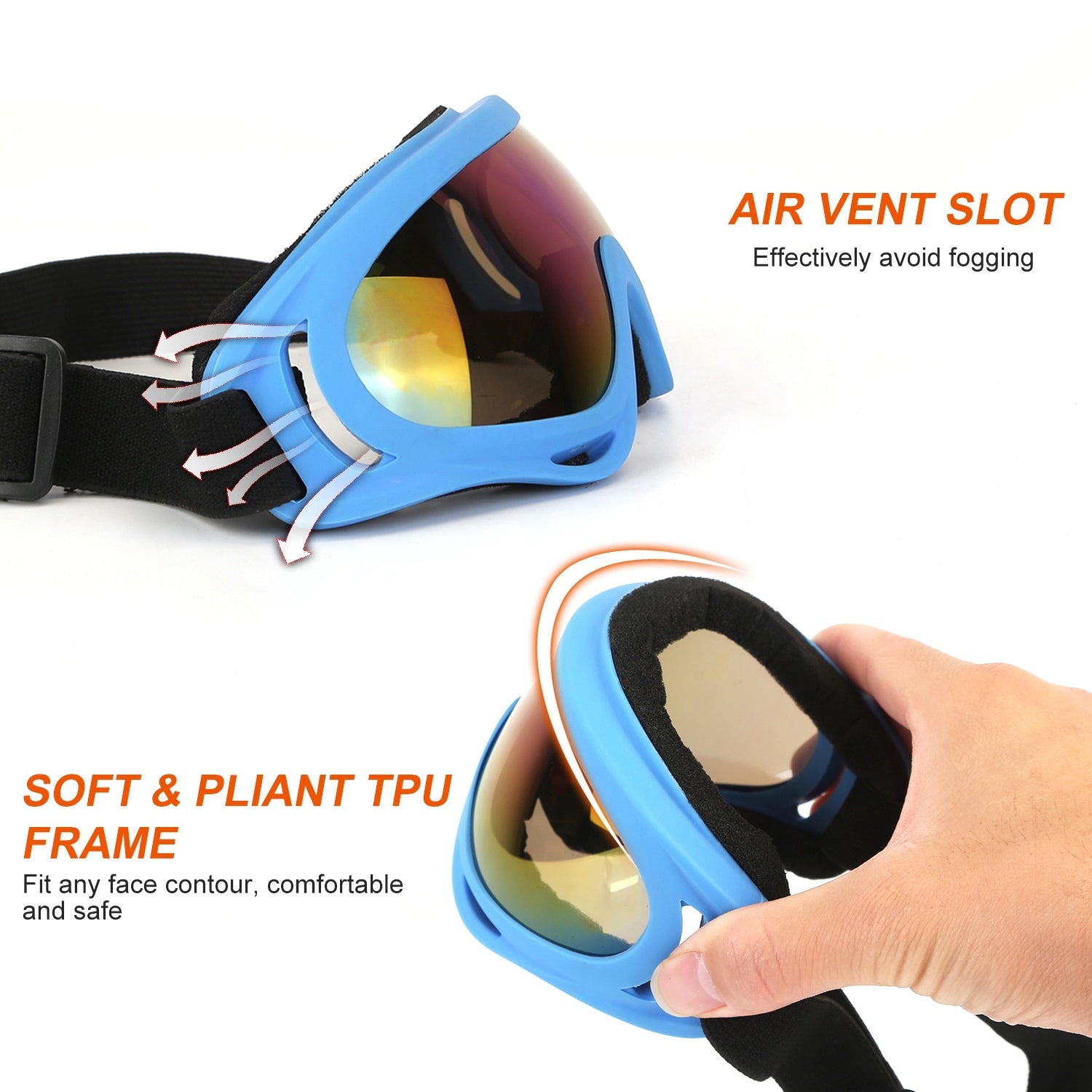3-Pack: All-In-One Winter Sports Goggles for the Whole Family