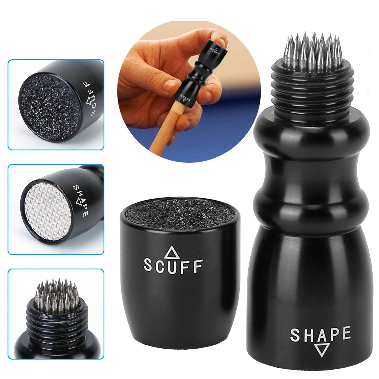 The Ultimate 3-in-1 Snooker Pool Cue Tip Tool