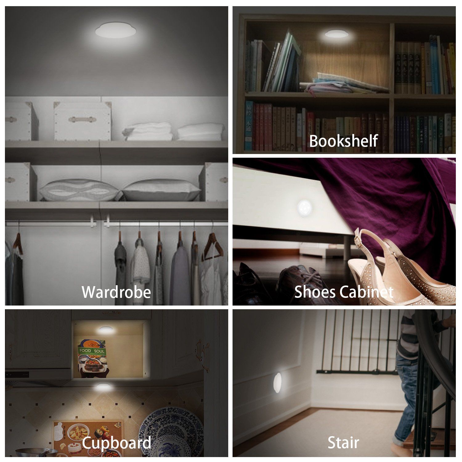 Illuminate Your Space with 3-Pack LED Wireless Puck Closet Lights
