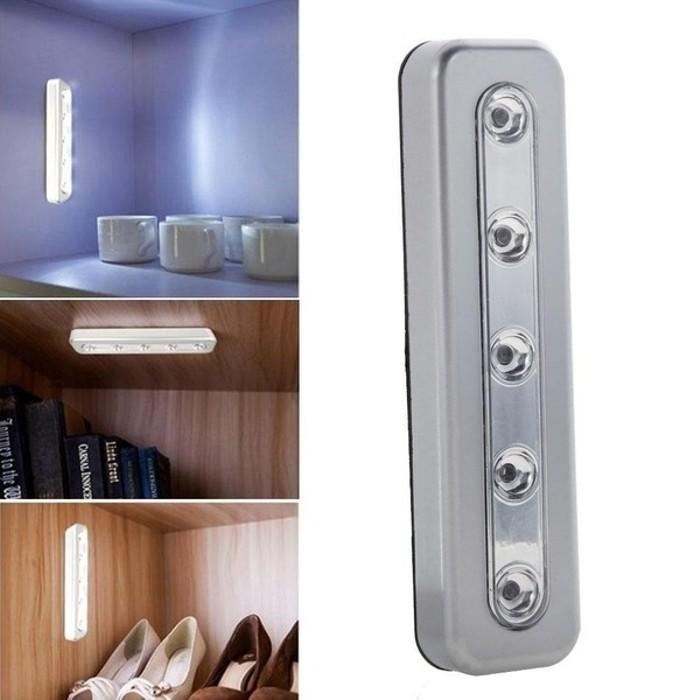 3-Pack: Super-Bright 5-LED One Touch Stick-on Anywhere Touch Tap Night Light - Light Up Your Home Effortlessly!