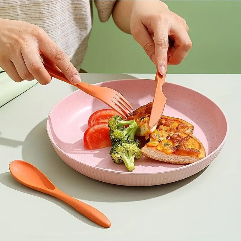 Eco-Friendly 3-in-1 Reusable Camping Utensil Set with Case - Your Perfect Camping Companion