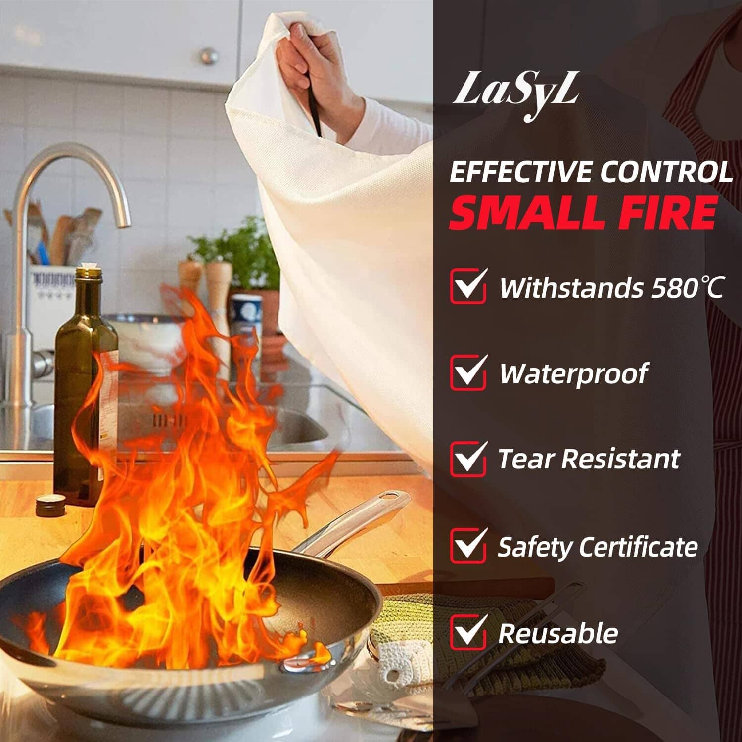 2-Pack Emergency Fiberglass Fire Blankets - Your Quick Fire Safety Solution