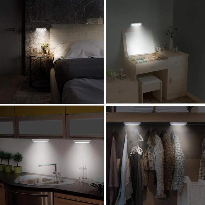 3-Pack: Super-Bright 5-LED One Touch Stick-on Anywhere Touch Tap Night Light - Light Up Your Home Effortlessly!